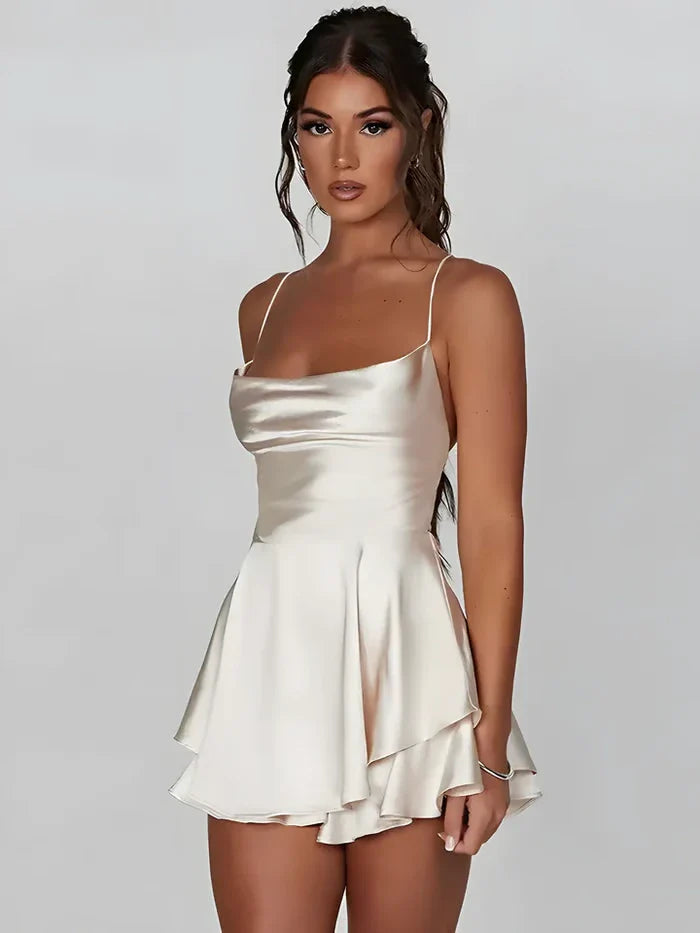 Alizée | Robe Unie Dos Nu à Bretelles