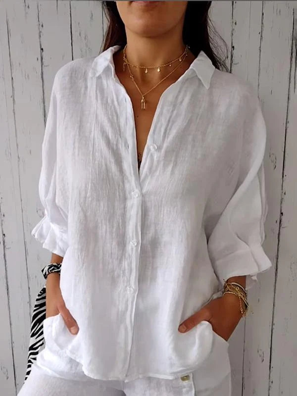 Nina | Chemise Coton et Lin à Nouer dans le Dos