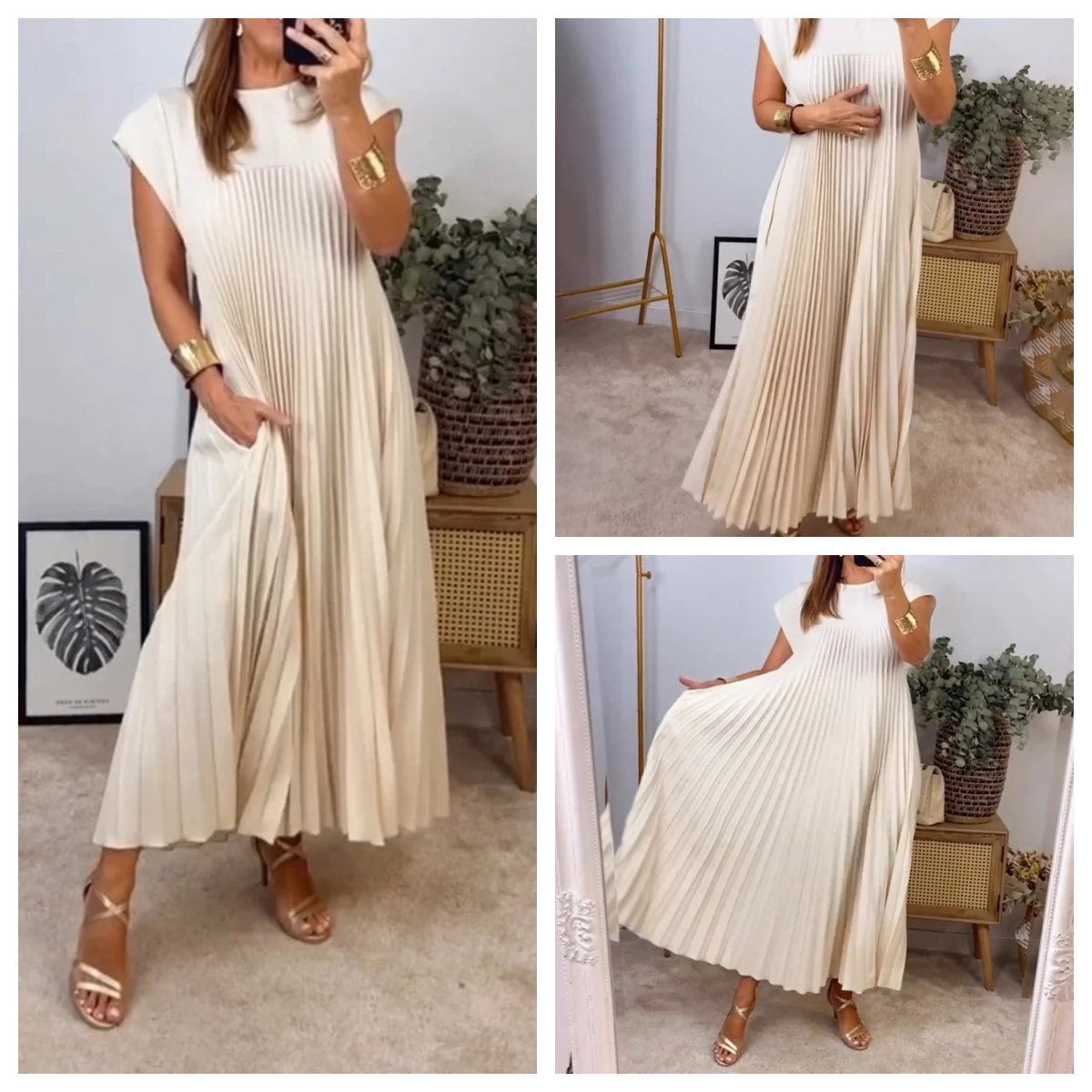 Auriane | Robe Plissée Unie
