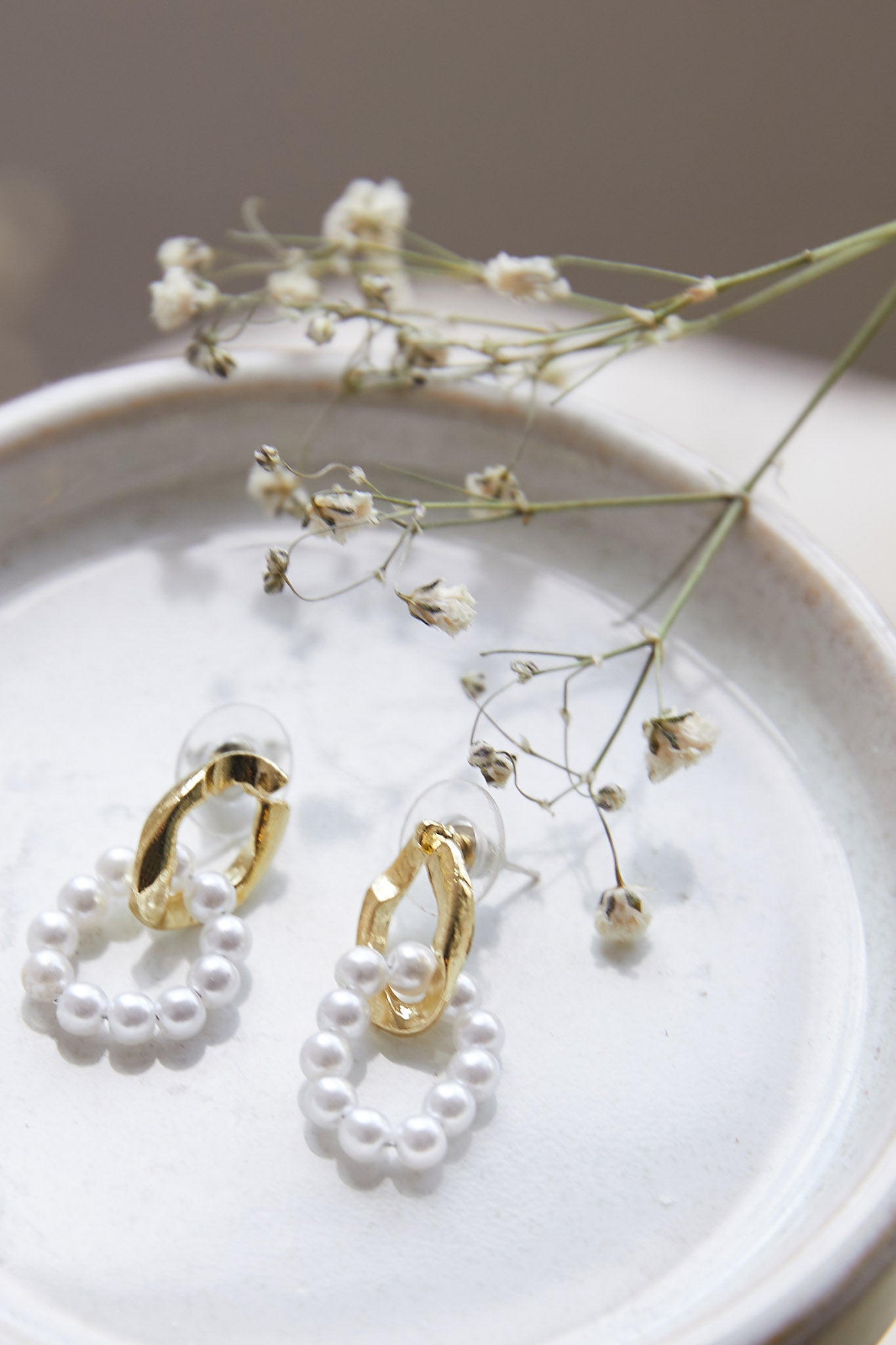Boucles d'oreilles Charlotte Pearl Loop Or