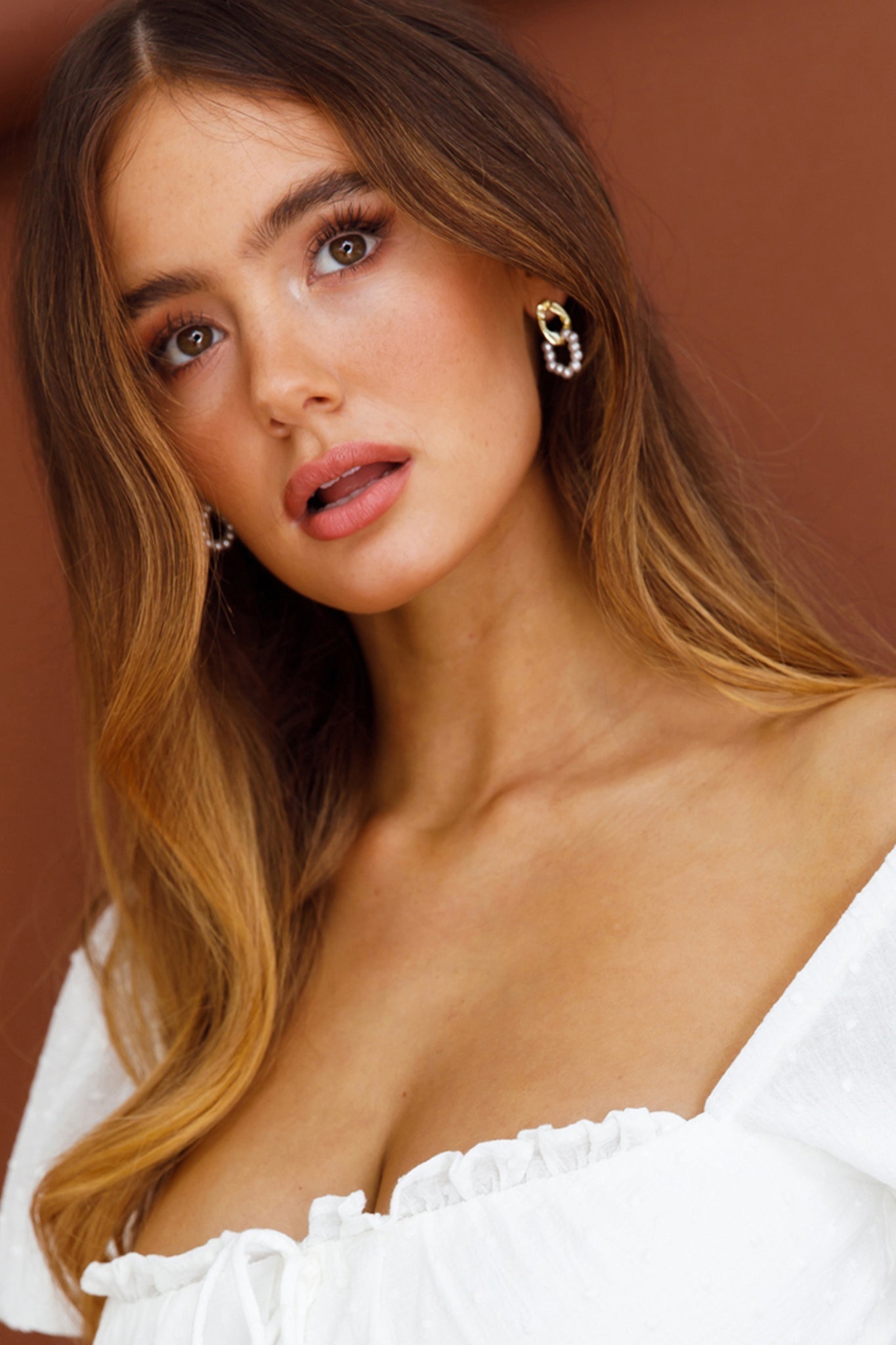 Boucles d'oreilles Charlotte Pearl Loop Or