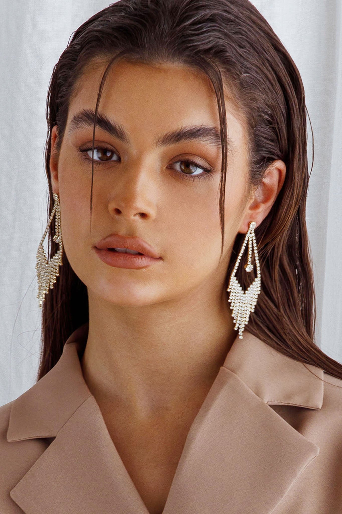 Boucles d'oreilles à franges Victoria Diamante Or
