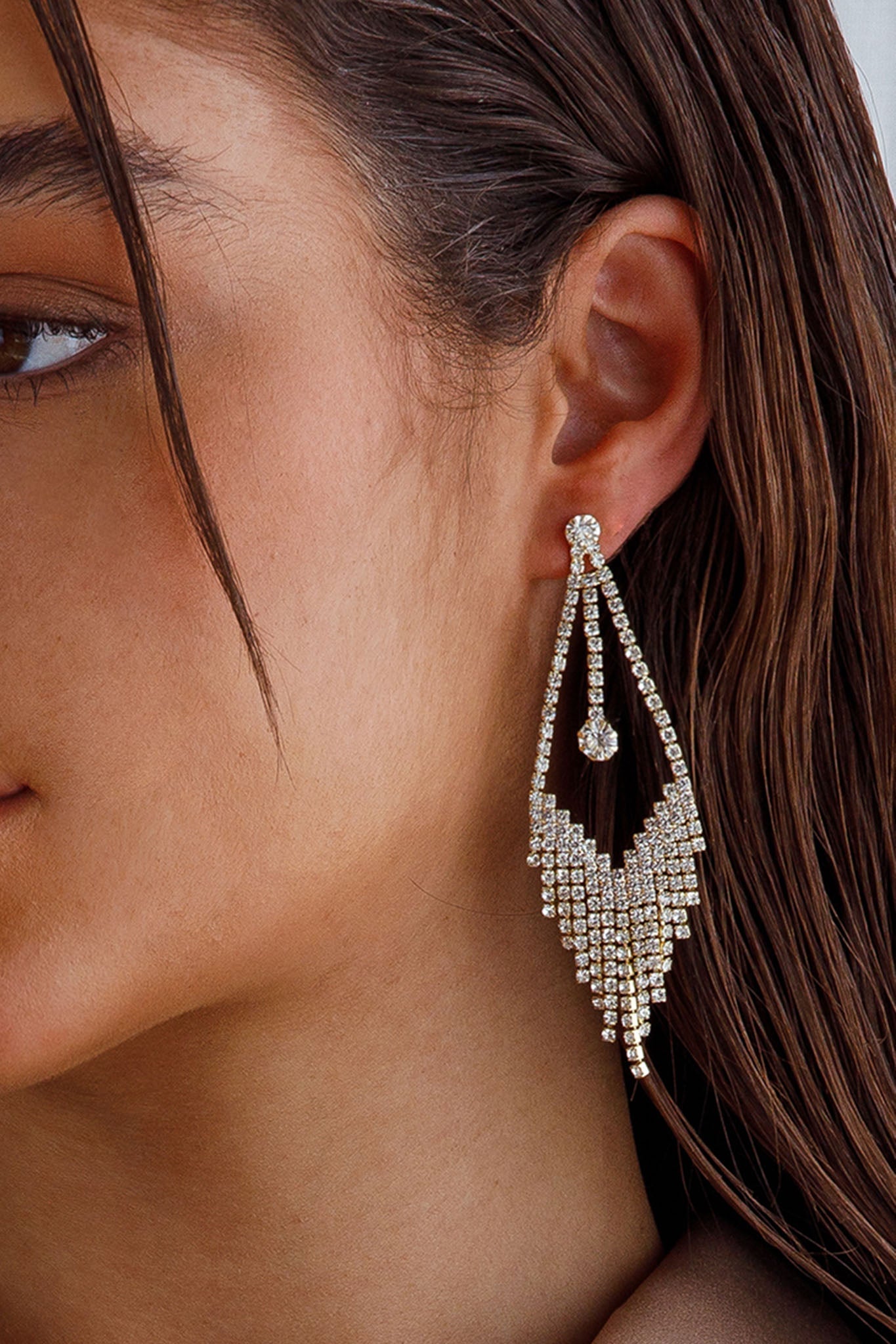 Boucles d'oreilles à franges Victoria Diamante Or