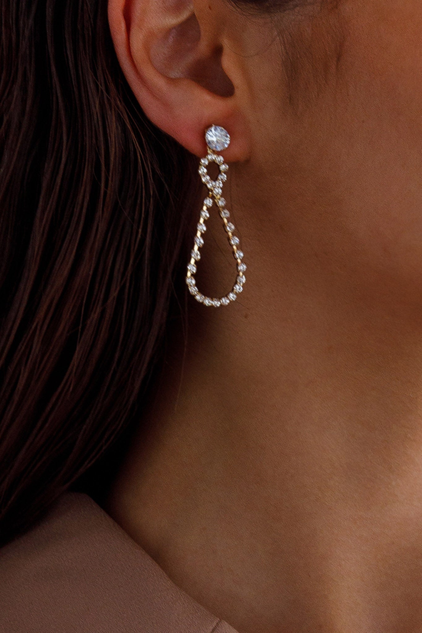Boucles d'oreilles Ava en cristal doré