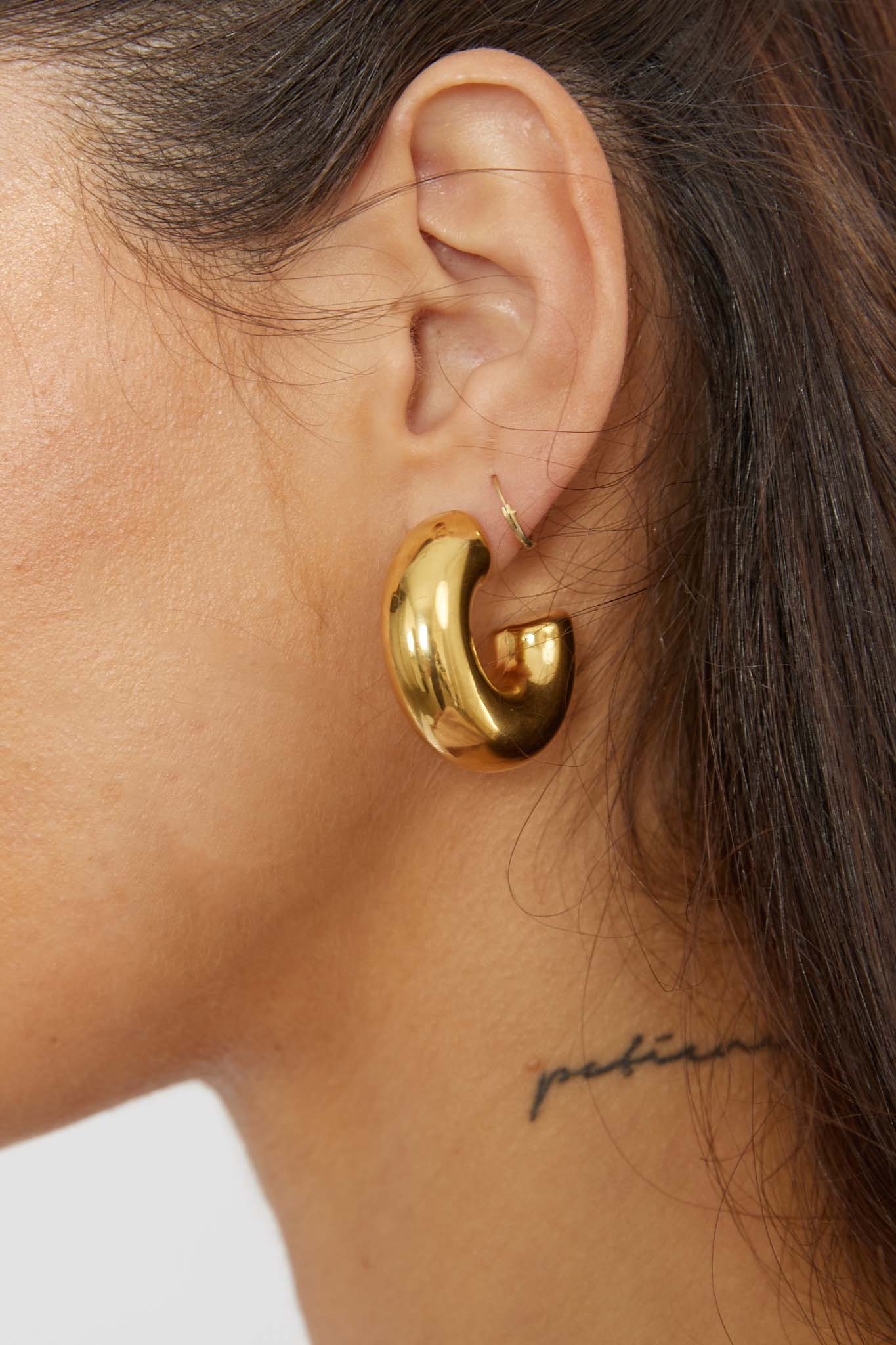 Boucles d'oreilles créoles Chunky Claro Or