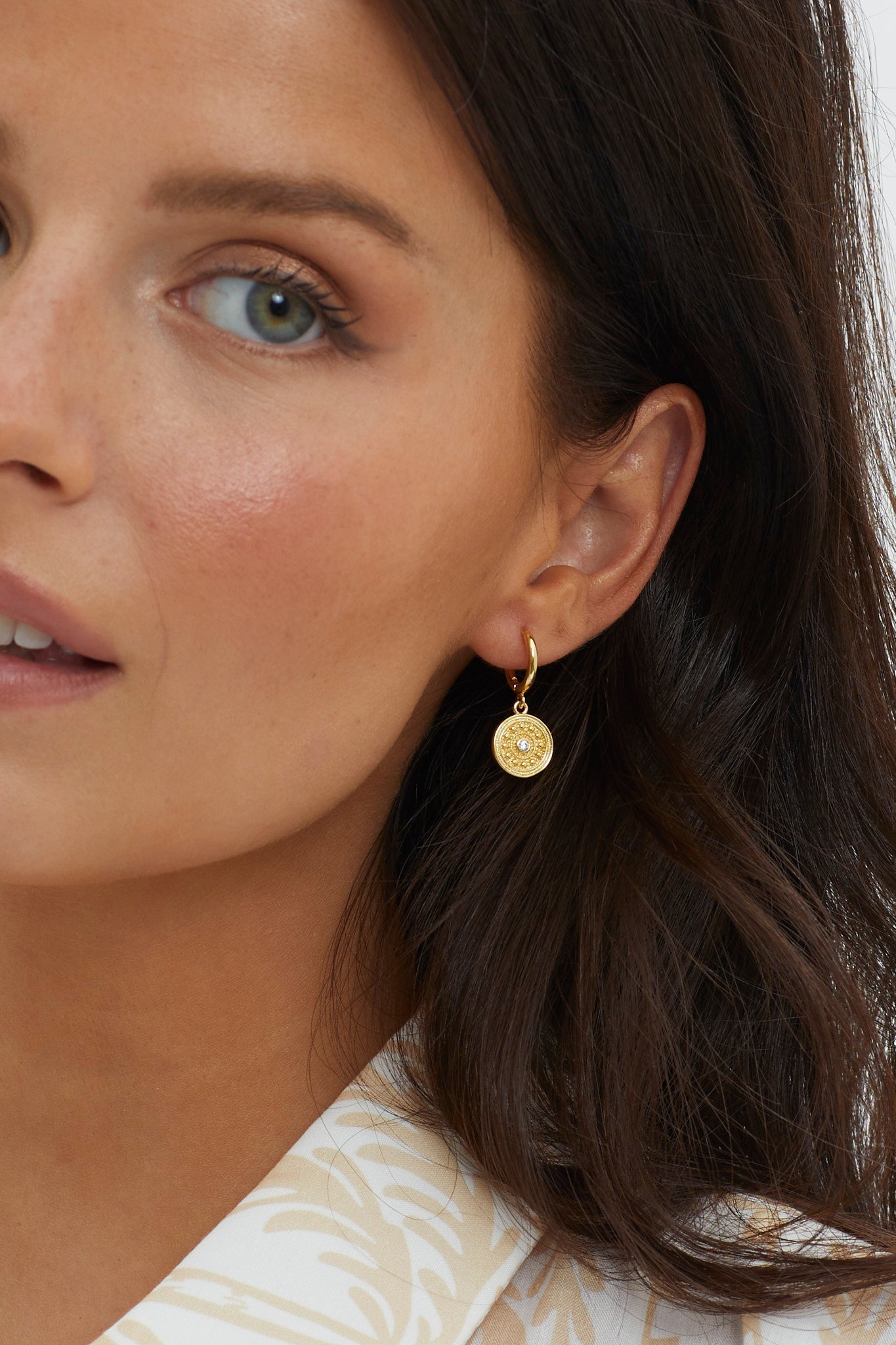 Boucles d'oreilles pendantes Inca en or