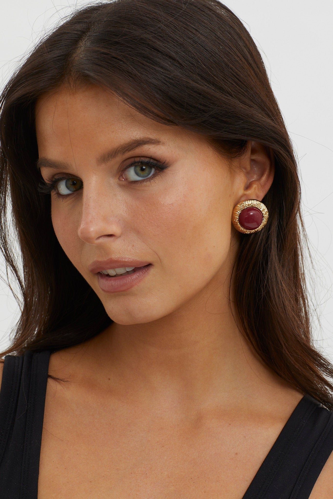 Boucles d'oreilles Dome Or Brumeux Vin