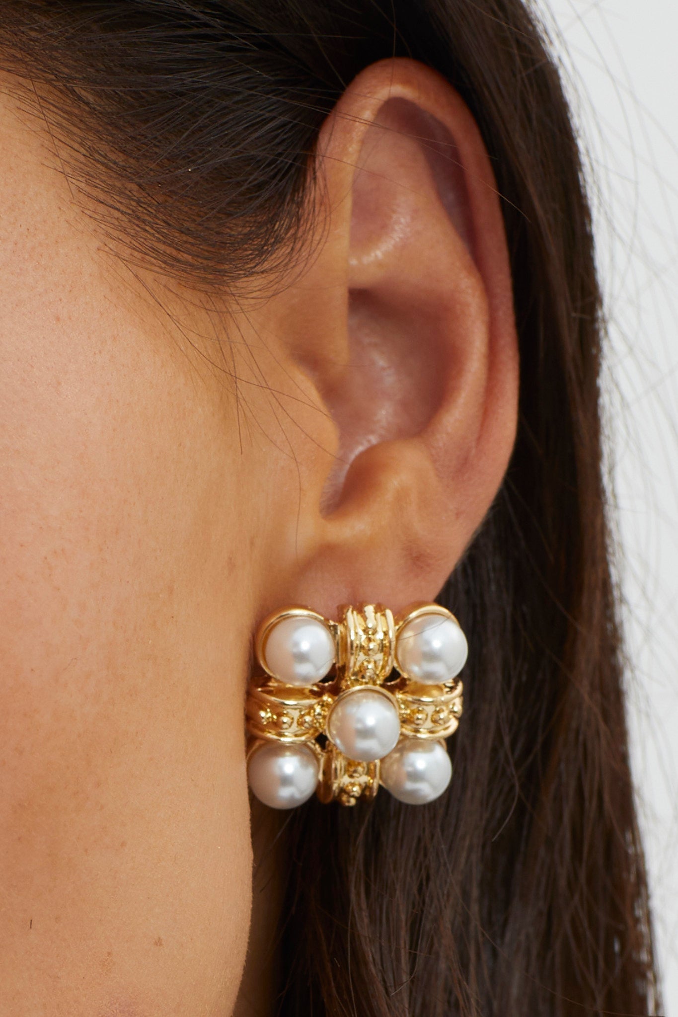 Boucles d'oreilles perles en plaqué or