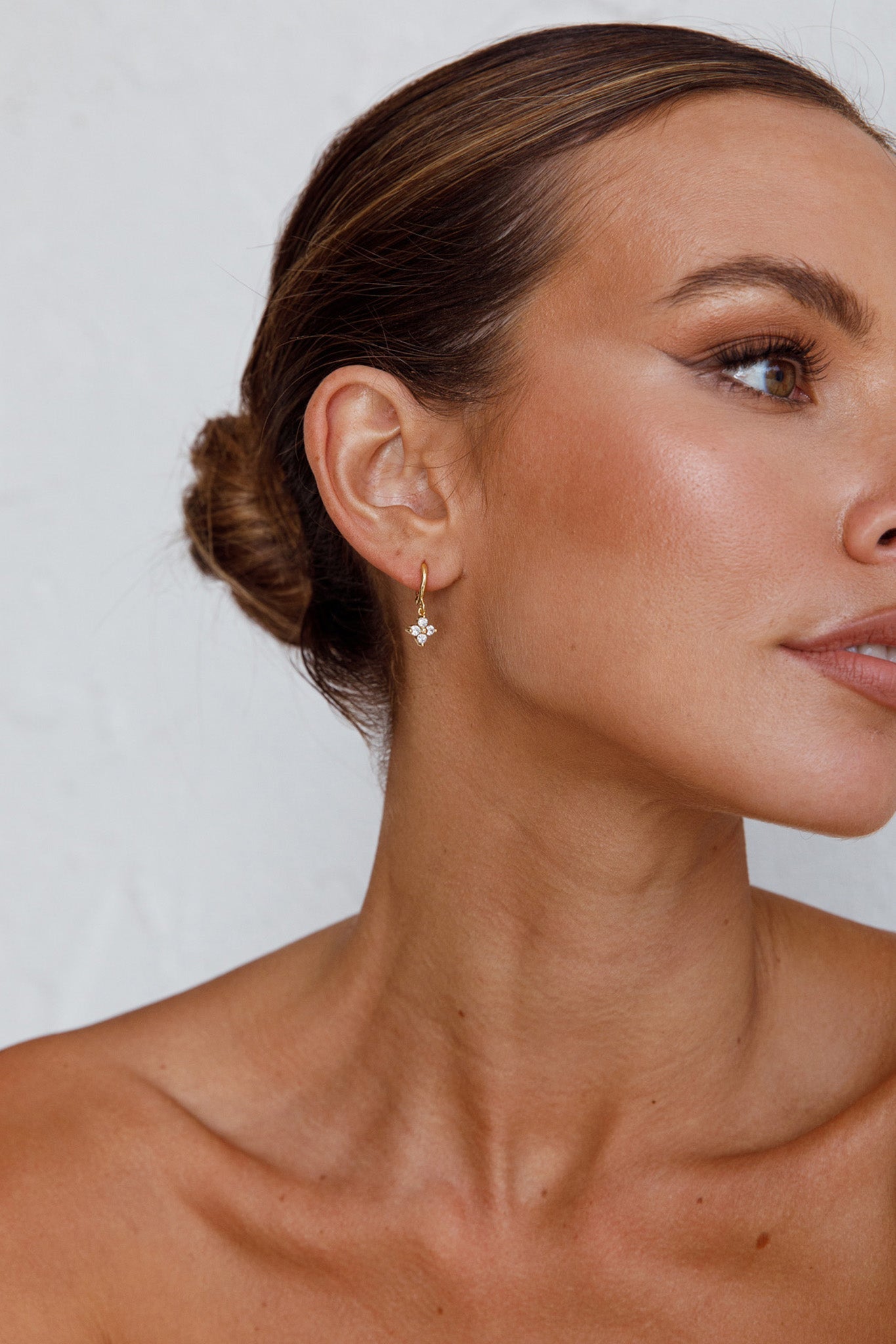 Boucles d'oreilles créoles en diamants Dexter Clover Or