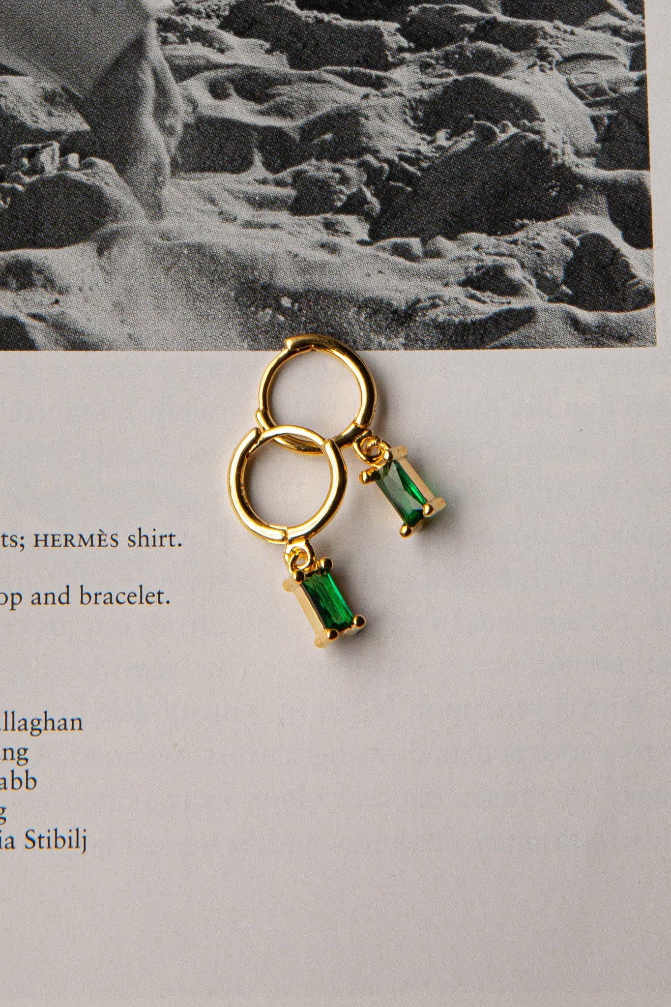 Boucles d'oreilles créoles Diamante d'Avril Teal