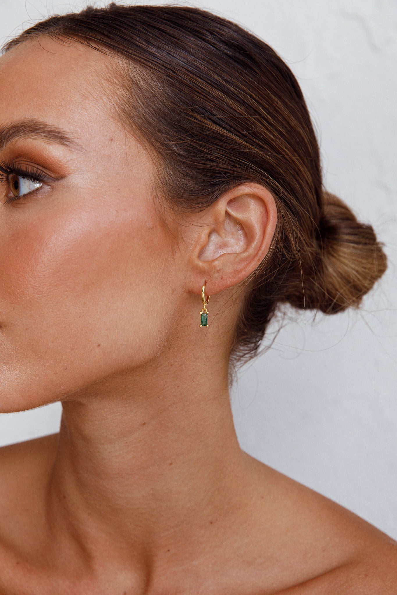 Boucles d'oreilles créoles Diamante d'Avril Teal