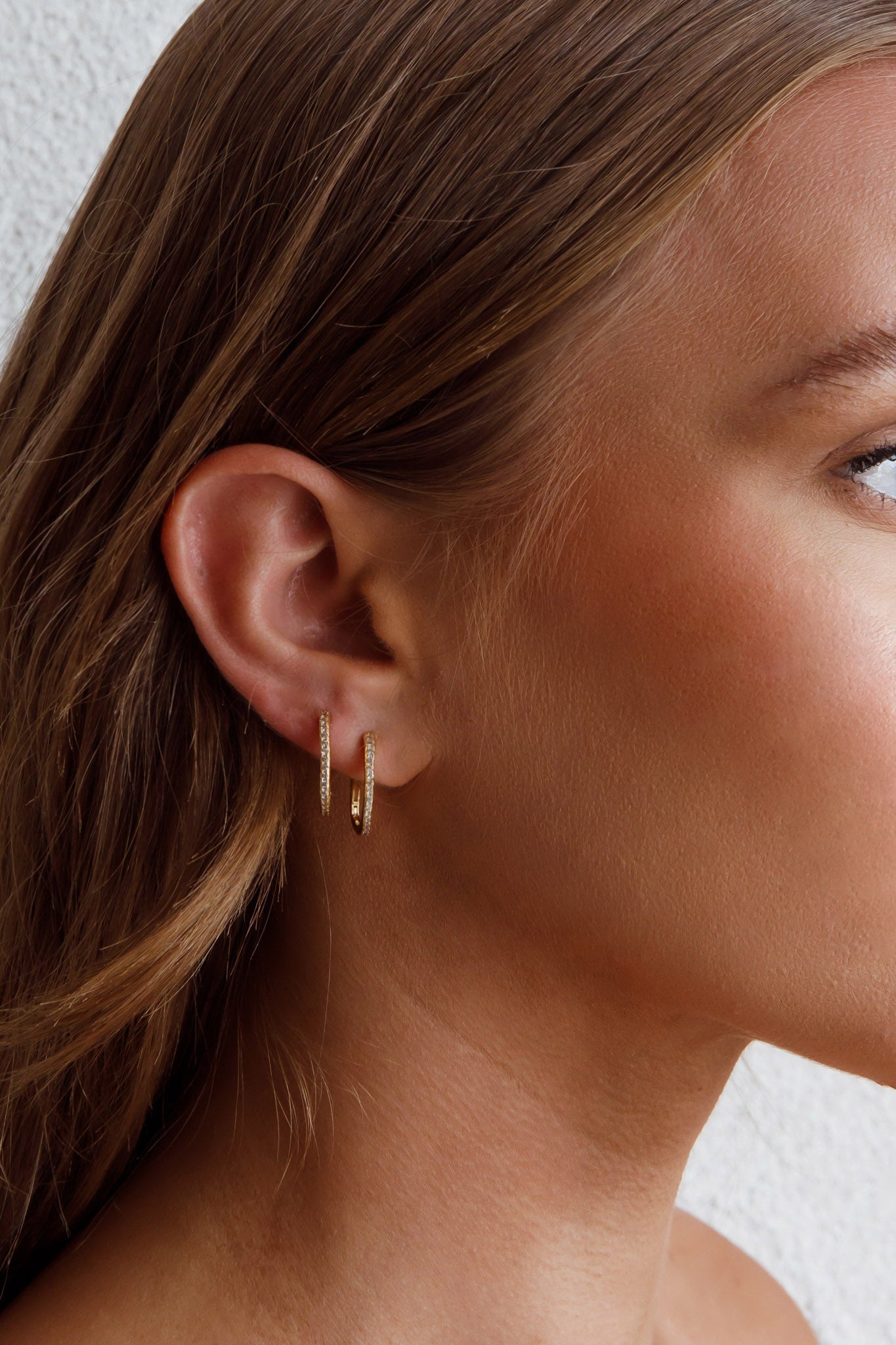 Boucles d'oreilles créoles Ark Diamante Or
