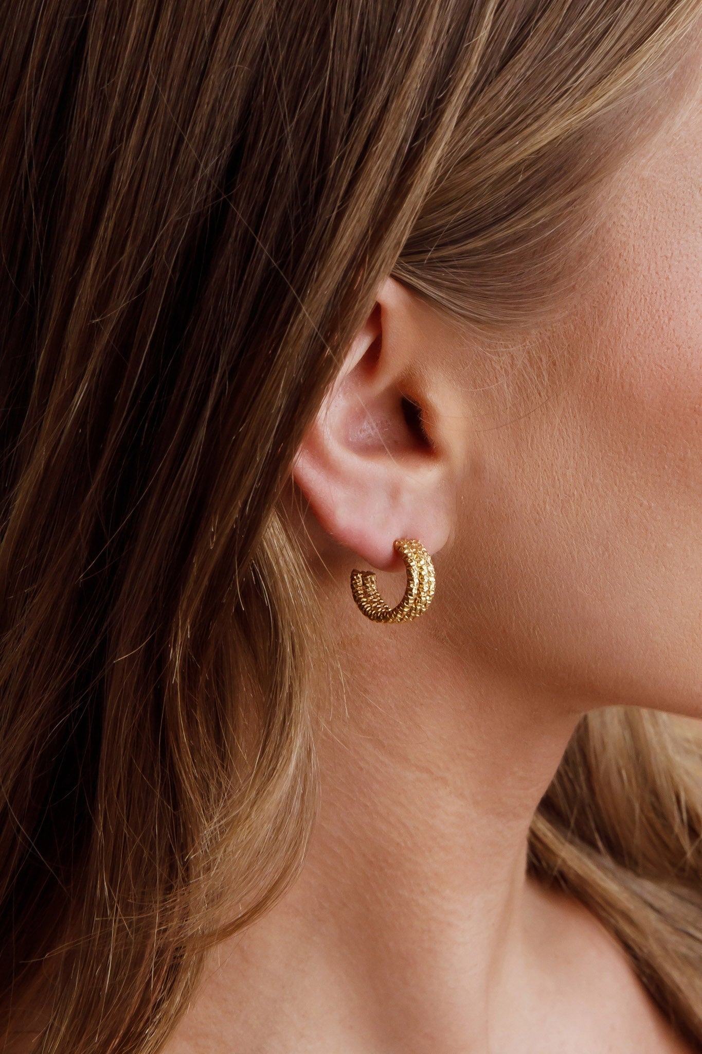 Boucles d'oreilles créoles Goldilocks en or