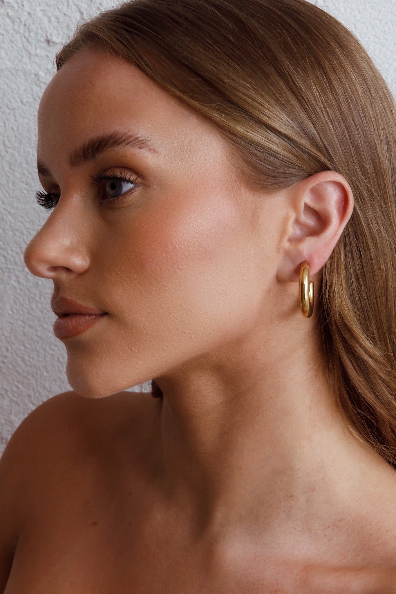 Boucles d'oreilles créoles ouvertes Zayda Or