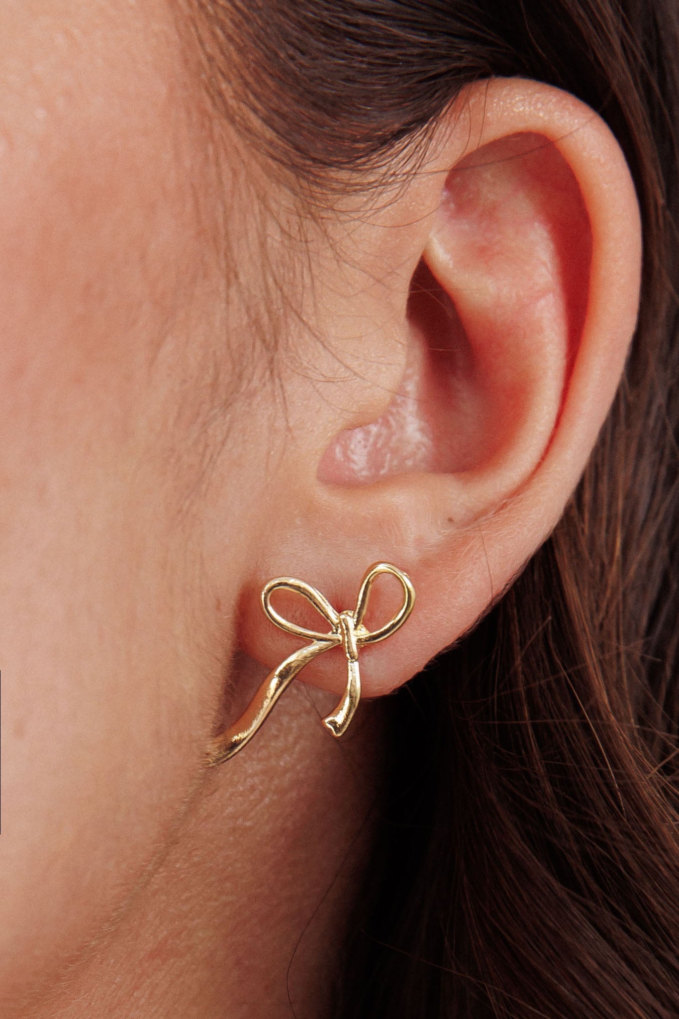 Boucles d'oreilles Becca Petit Nœud Or
