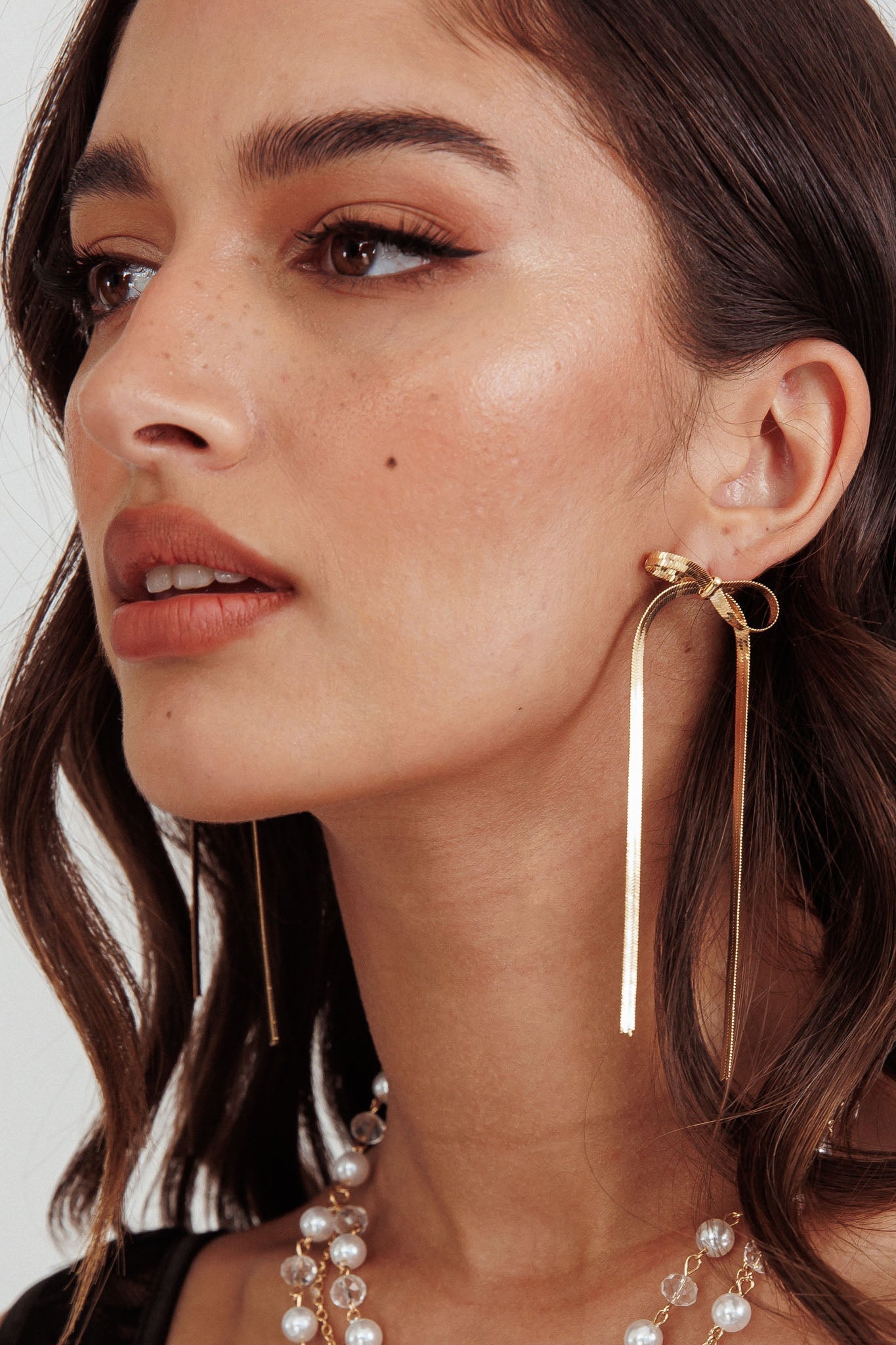 Boucles d'oreilles en or avec nœud en chevrons Macy
