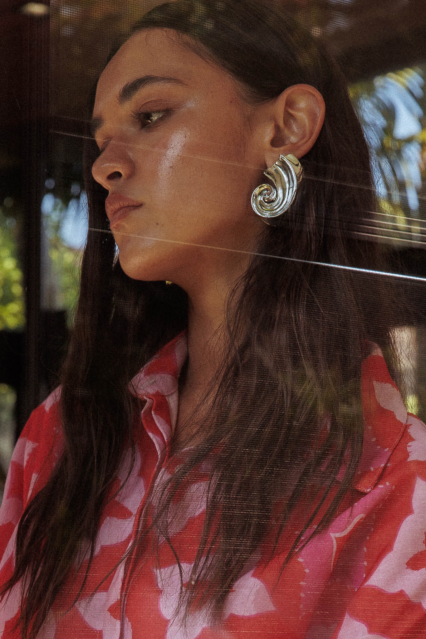 Boucles d'oreilles en spirale Calypso Argent