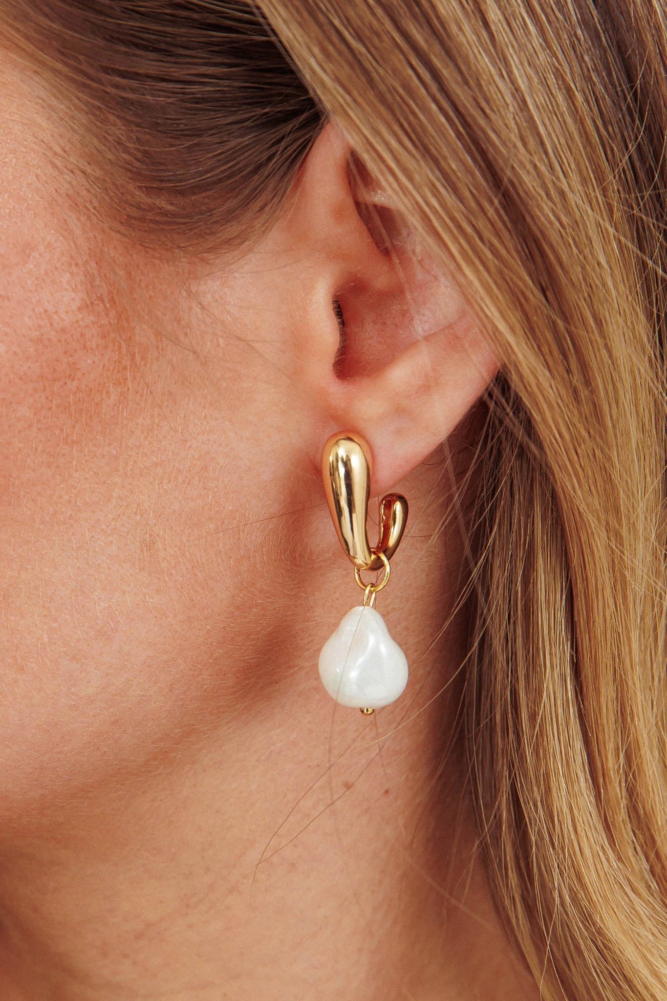Boucles d'oreilles pendantes en perles Celene Or