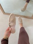 Coco | Mocassins Ouverts avec Détail Charm Doré
