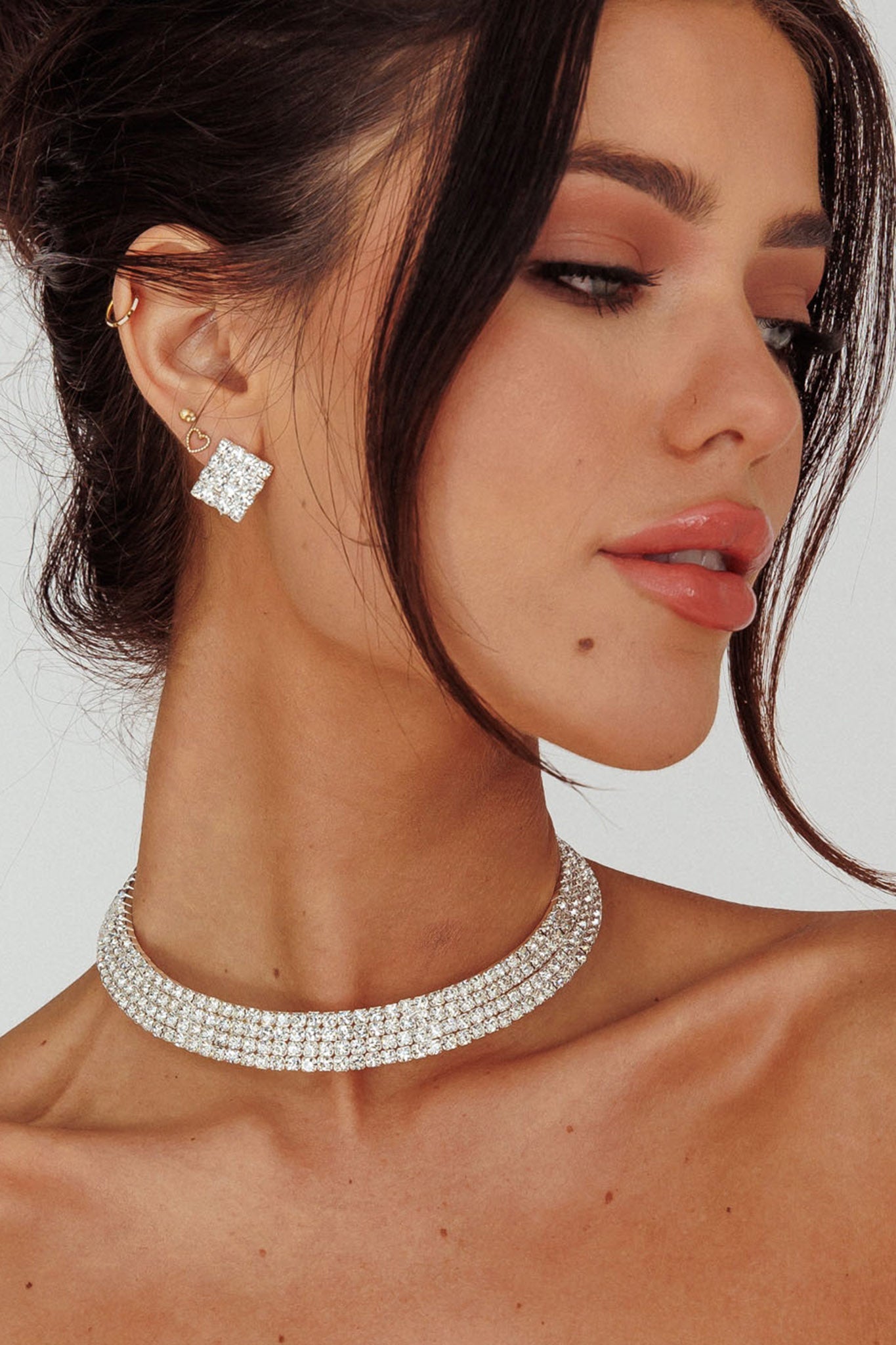 Ensemble de Bijoux Sade Diamante Argent