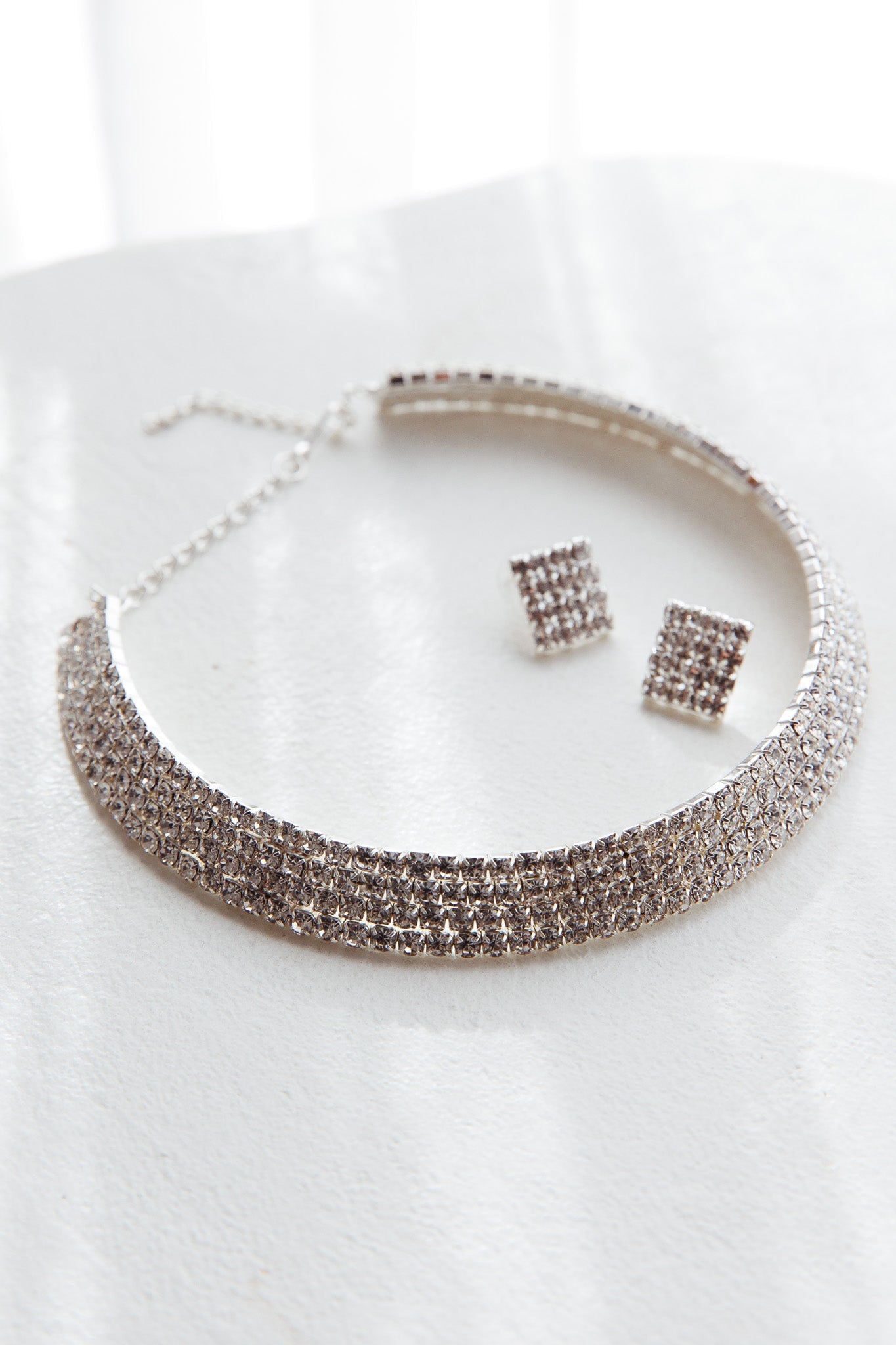 Ensemble de Bijoux Sade Diamante Argent