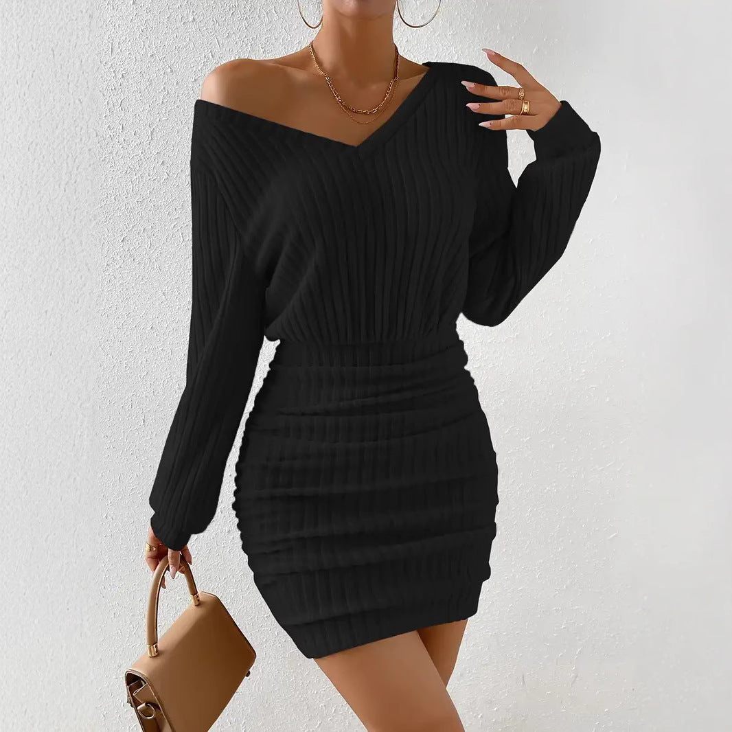 Margot | Robe Moulante à Rayures en Velours