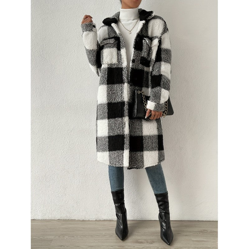 Megan™ | Élégant Cardigan Long en Peluche