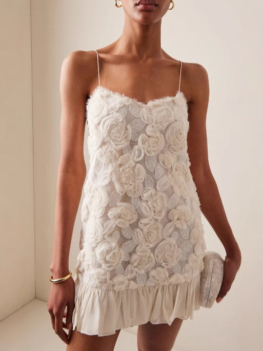 Léna | Robe Noire & Élégance Florale