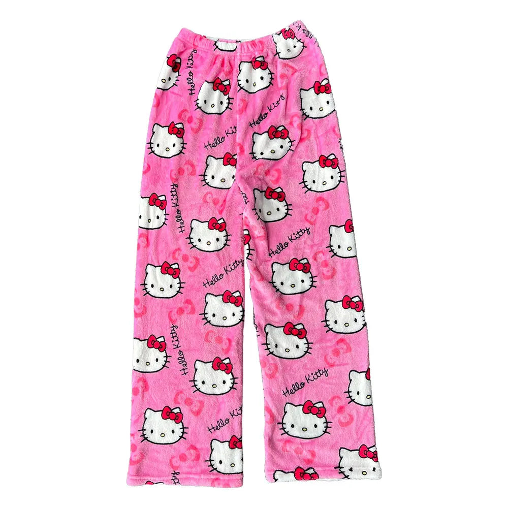 Kitty | Pantalon Douillet Imprimé Chat Rose