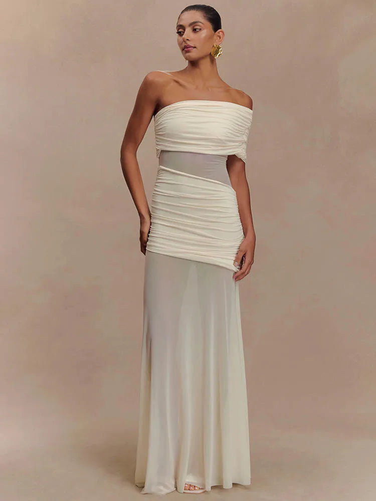 Soraya | Robe Drapée & Élégance Pure