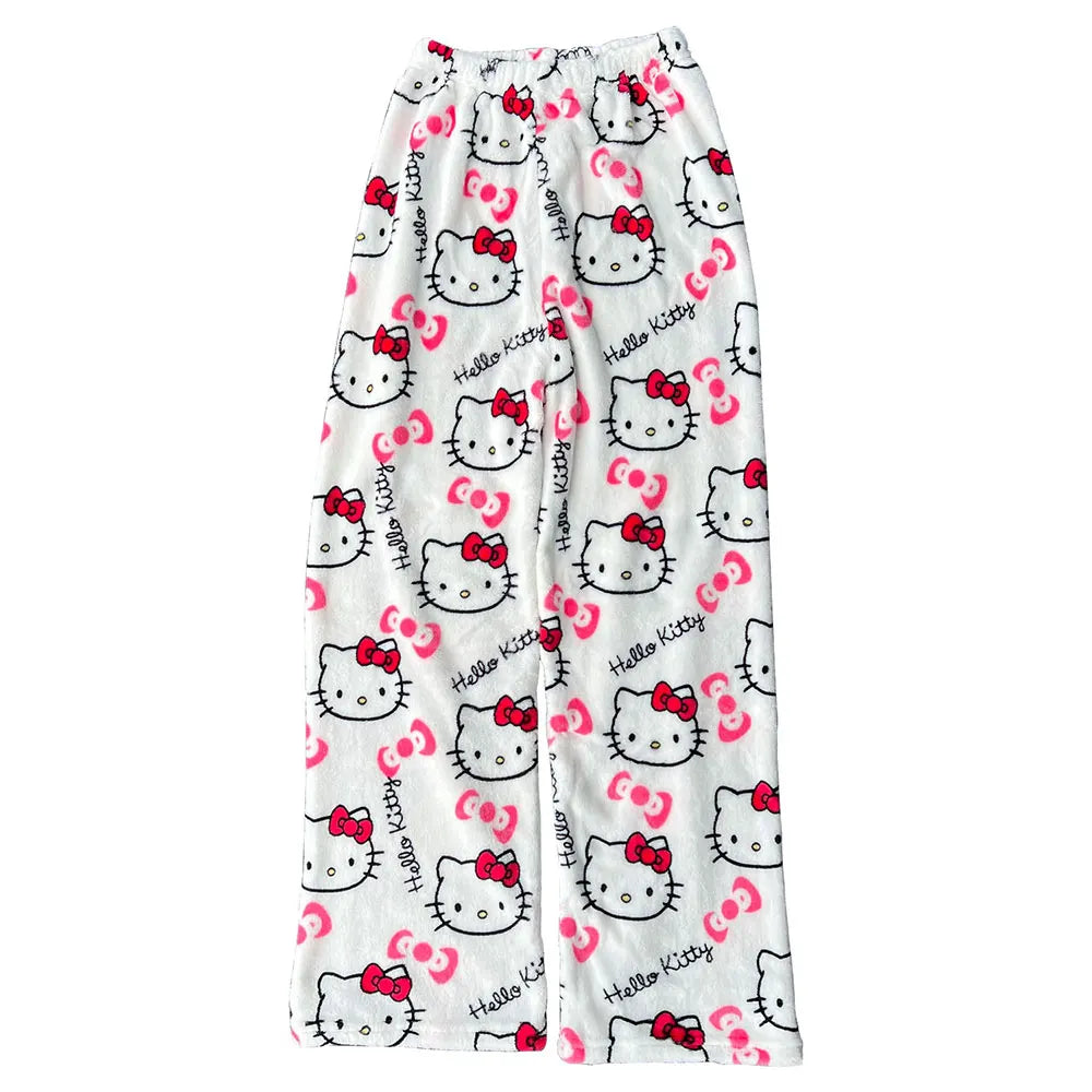 Kitty | Pantalon Douillet Imprimé Chat Rose