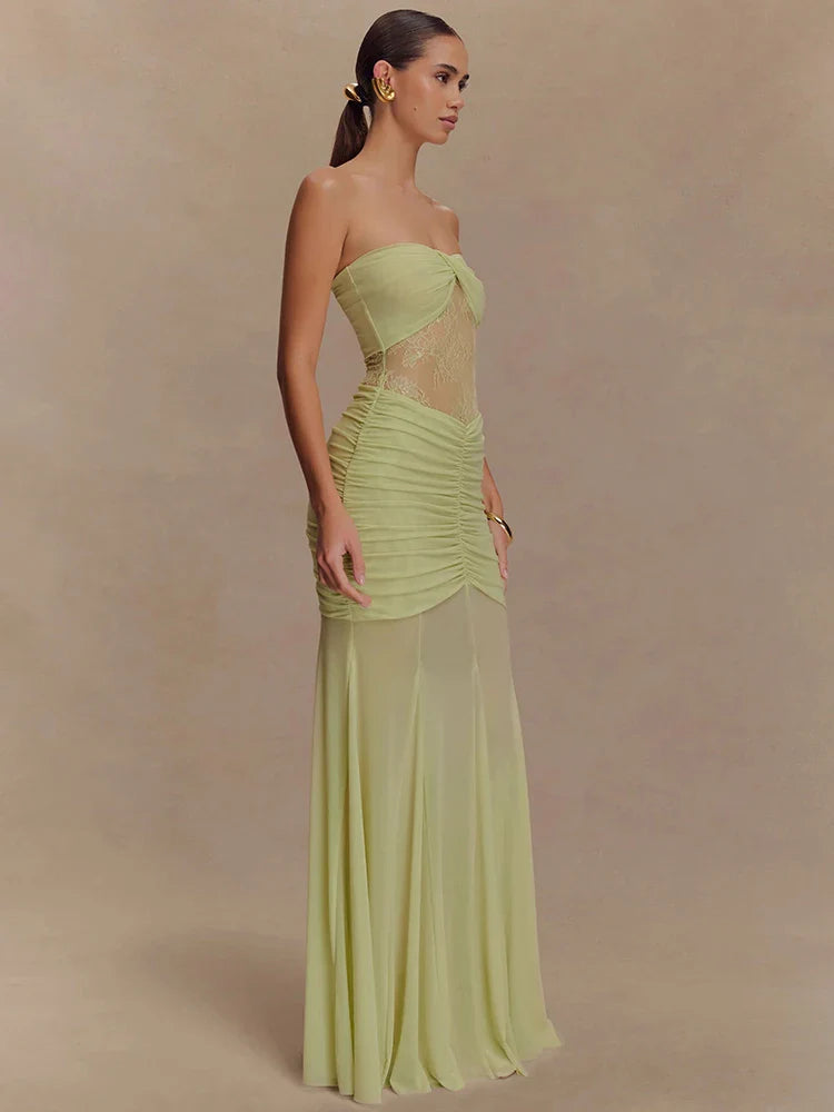 Alya | Robe Transparente & Détails Froncés