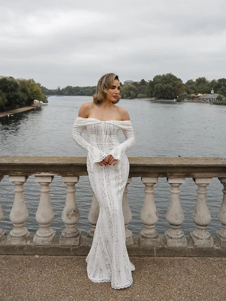 Belle | Robe Longue Élégante en Dentelle