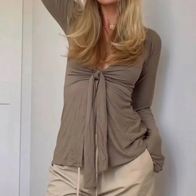 Maëva | Blouse Courte Nouée Y2K