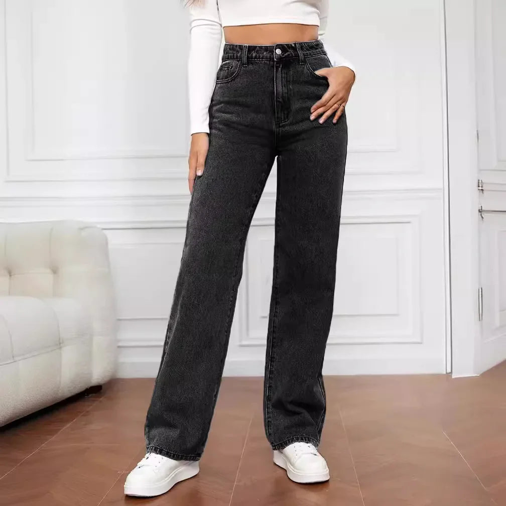 Alba | Jean Taille Haute Délavé