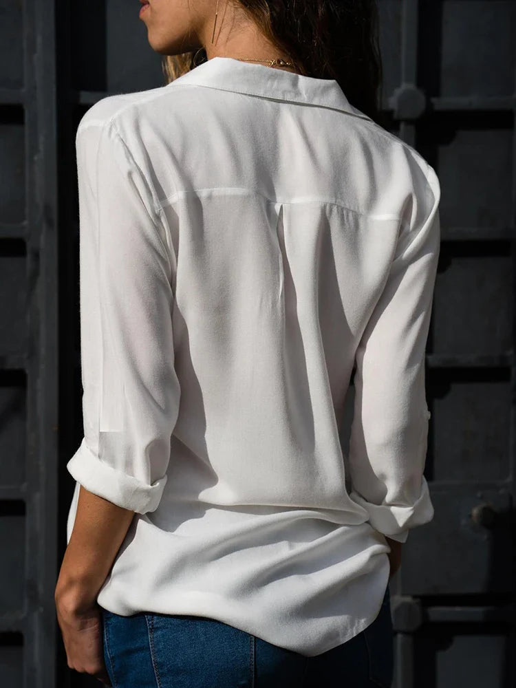 Sophie | Blouse Chiffon à Manches Longues