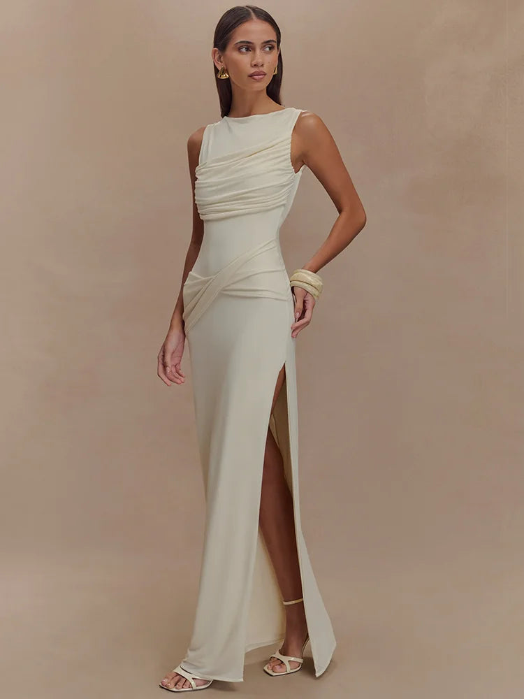 Mina | Robe Plissée & Silhouette Élancée