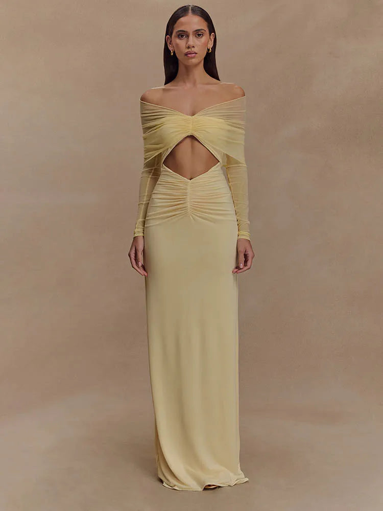 Ilona| Robe Off-Shoulder & Détail Sculptant
