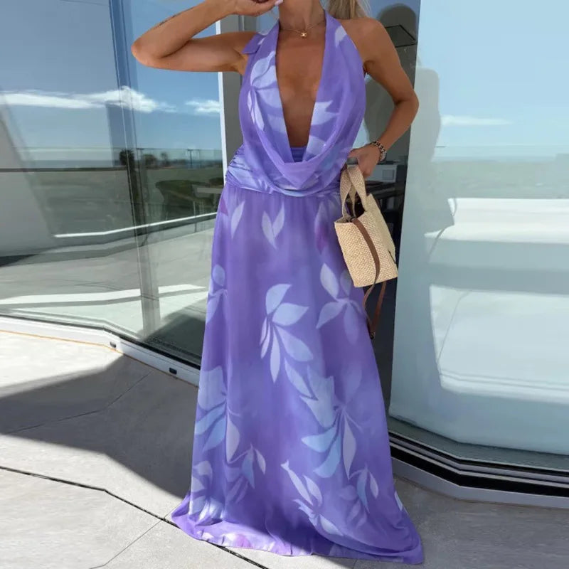 Liora | Robe Maxi Dos Nu à Lacets
