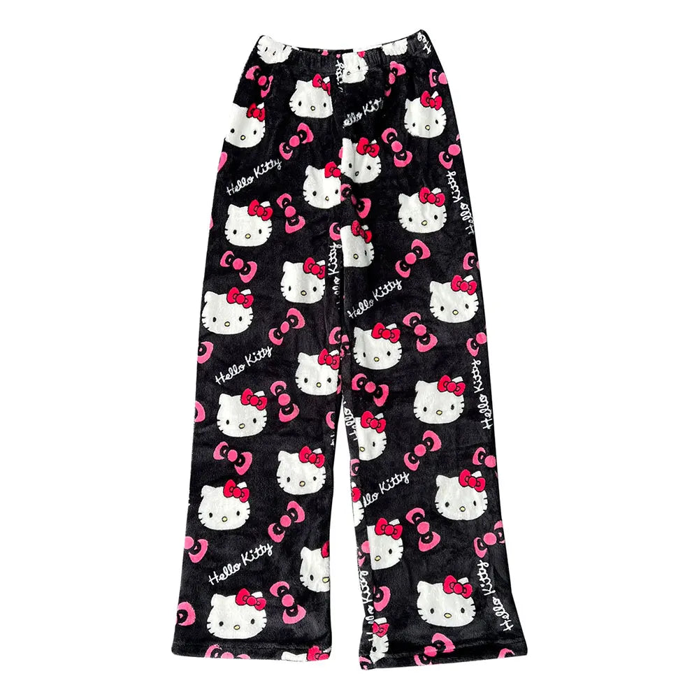 Kitty | Pantalon Douillet Imprimé Chat Rose