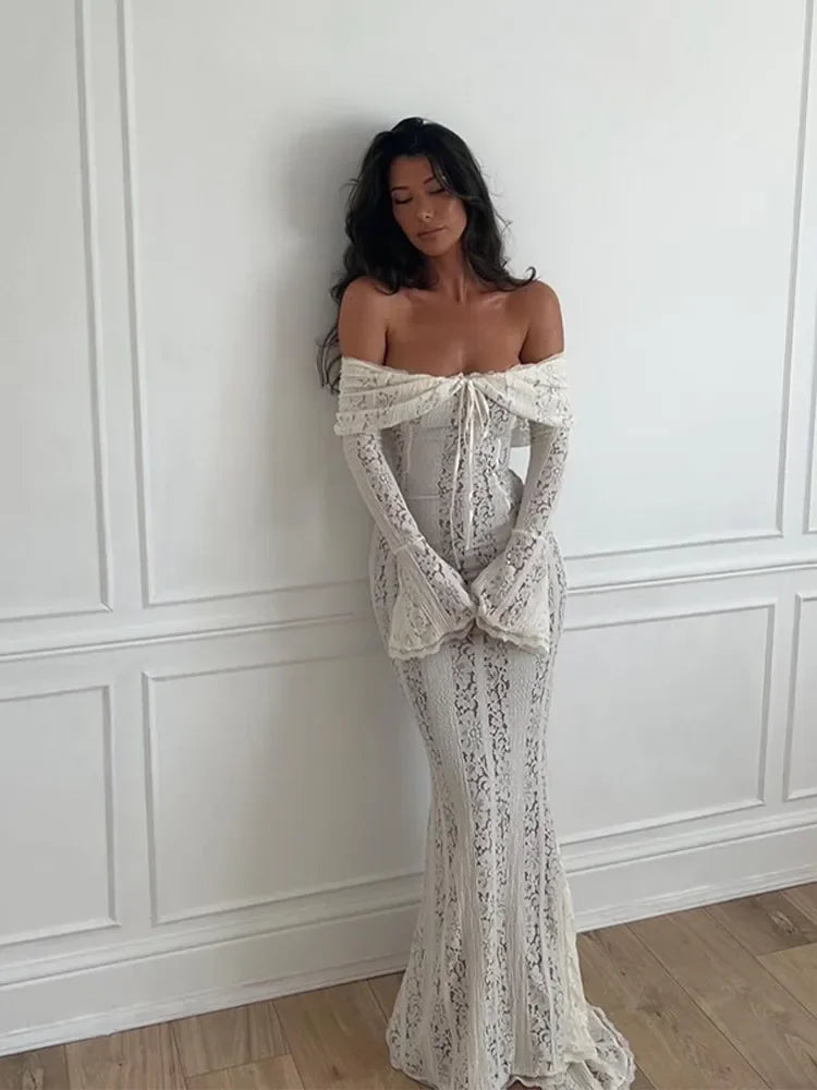 Belle | Robe Longue Élégante en Dentelle