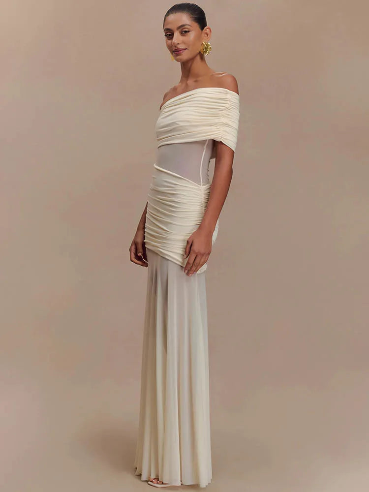Soraya | Robe Drapée & Élégance Pure