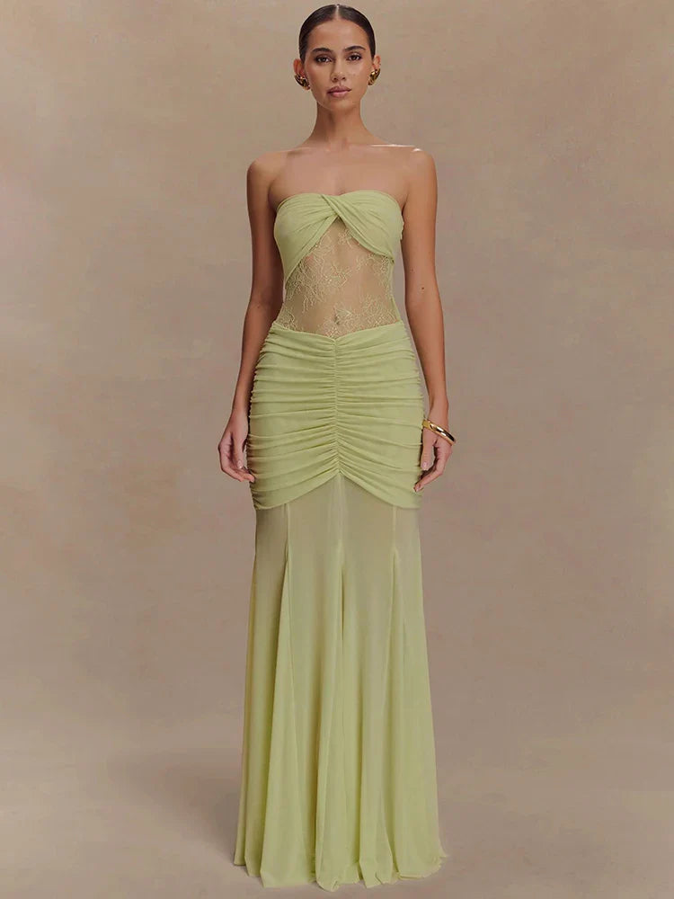Alya | Robe Transparente & Détails Froncés
