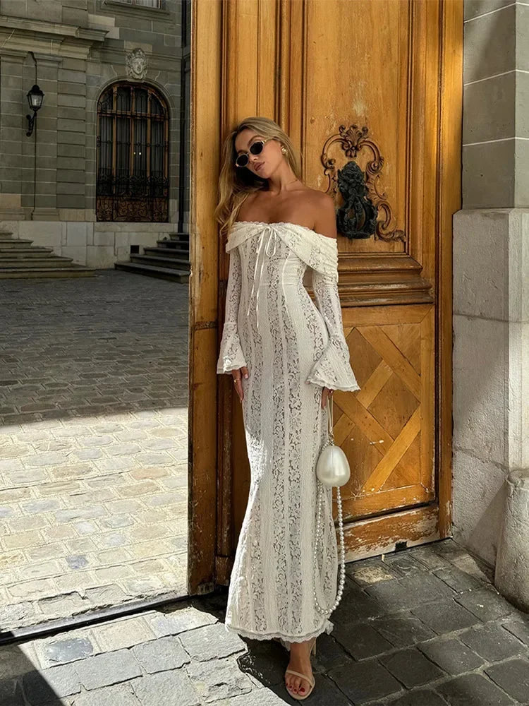 Belle | Robe Longue Élégante en Dentelle
