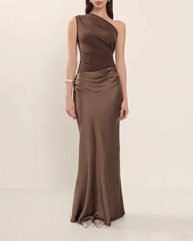 Rafaëlle | Robe Asymétrique Satinée