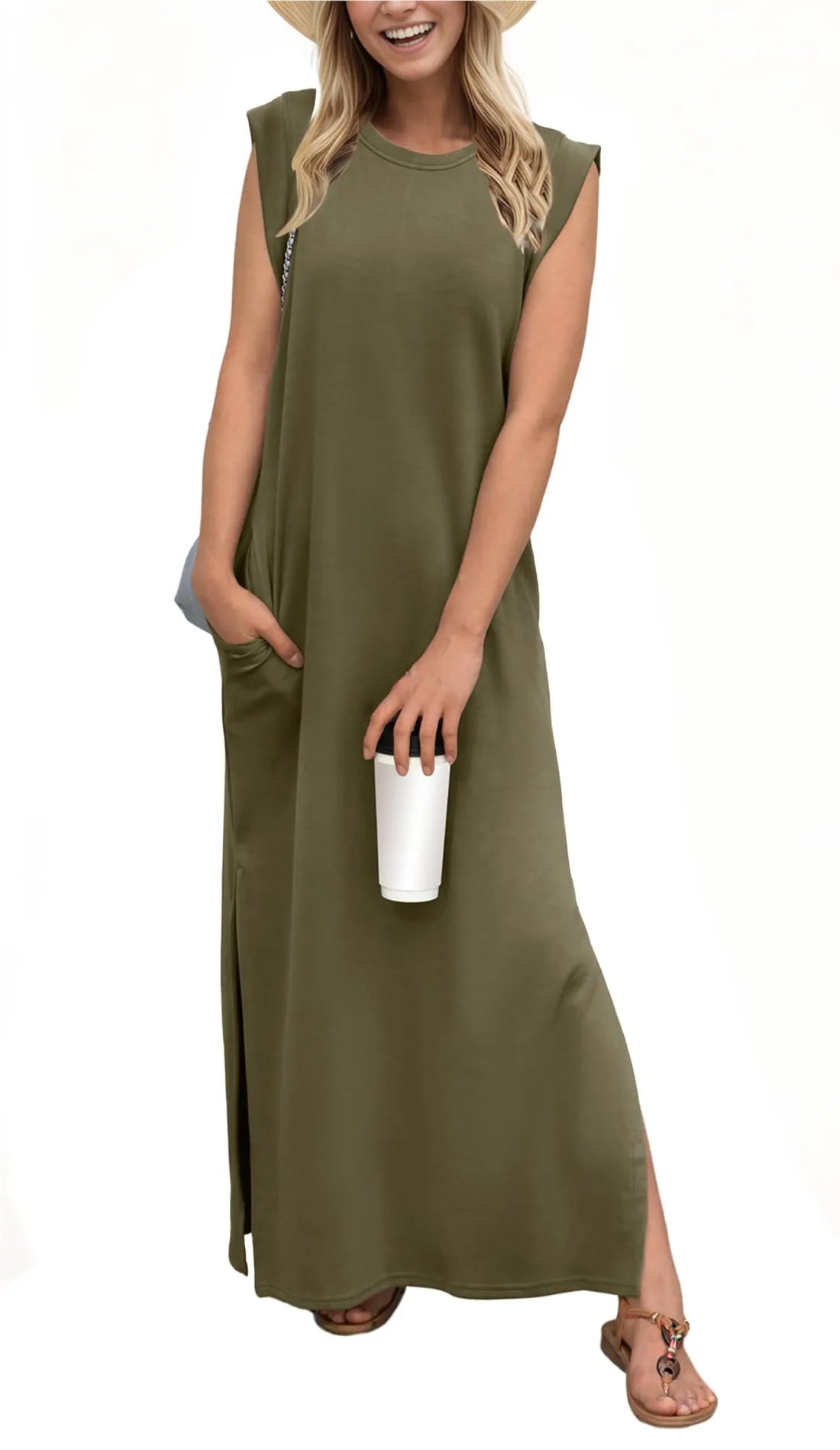 Maelis | Robe Maxi Fendue Décontractée