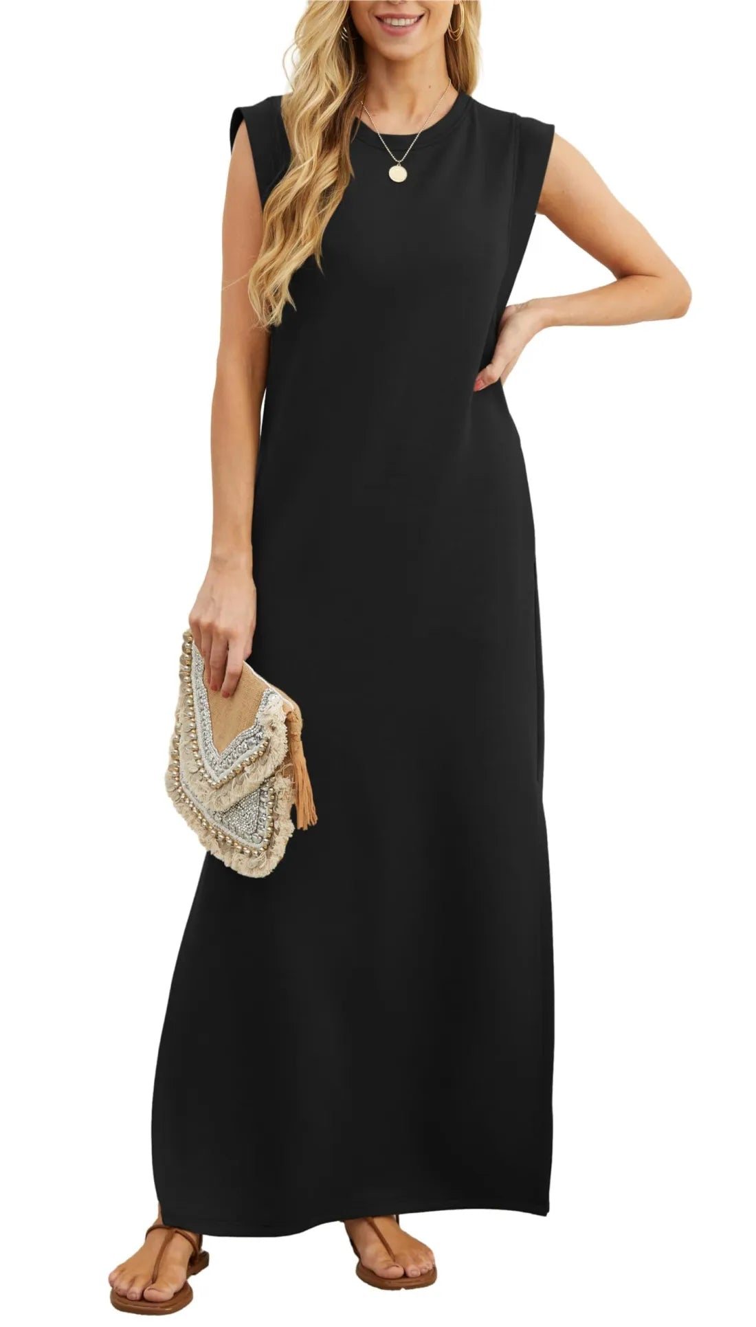 Maelis | Robe Maxi Fendue Décontractée