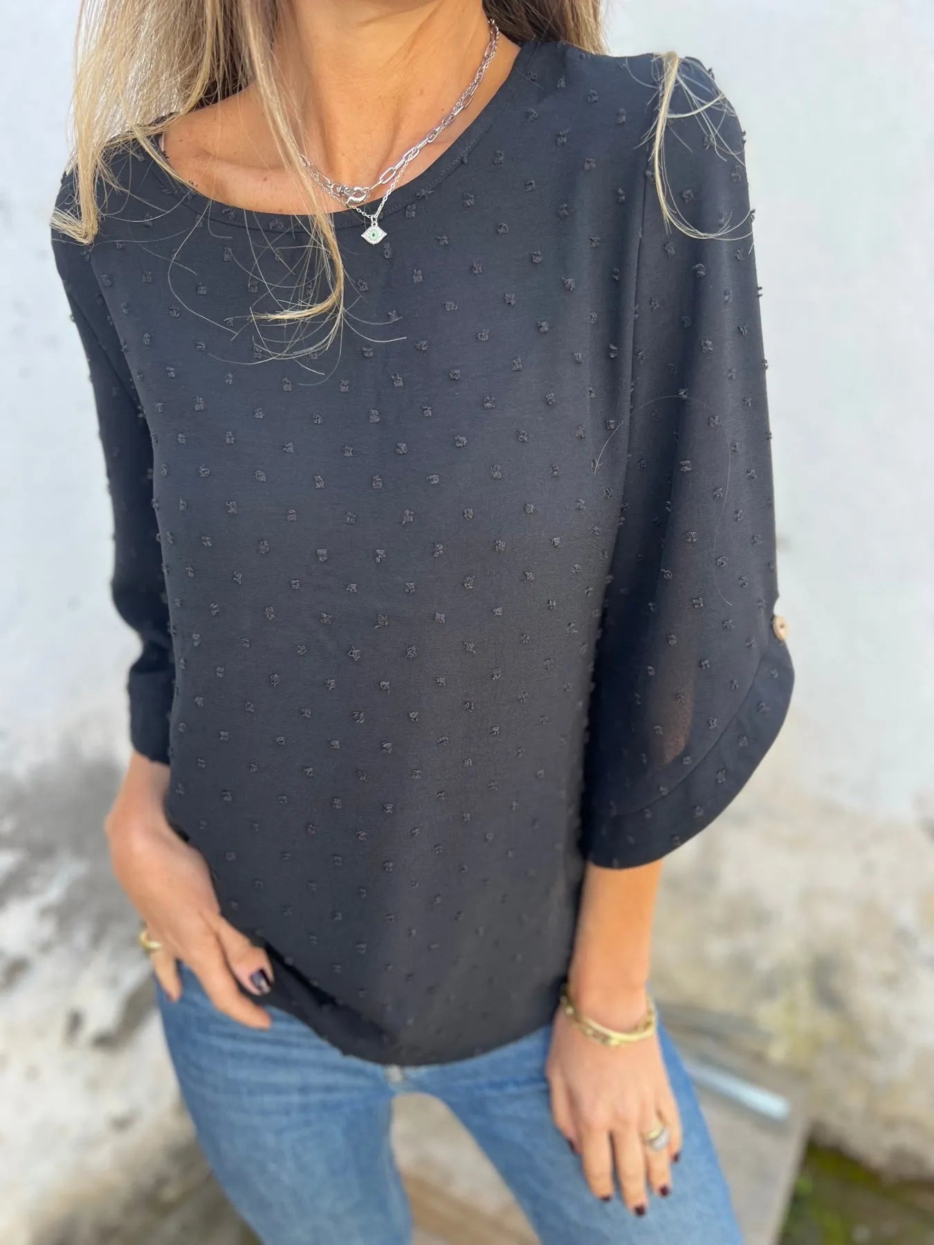 Ariane | Blouse Élégante à Pois