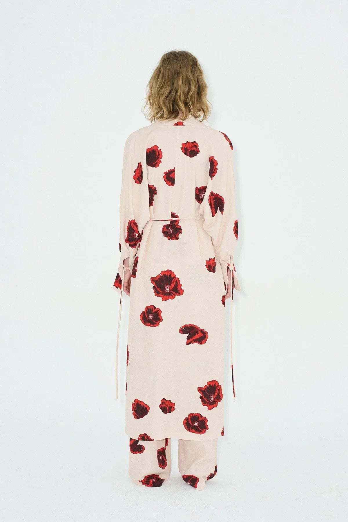 Château Luxe Paris™ | Robe Sahara Print Kimono Coquelicot