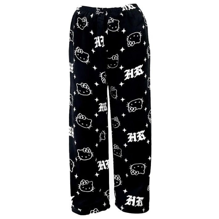 Kitty | Pantalon Douillet Imprimé Chat Rose